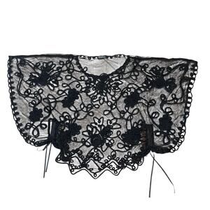 AnM Black Sheer Lace Swim Coverup Shawl OSFM Goth Whimsygoth Fairy Pool Beach